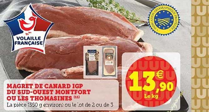 magret de canard igp du sud-ouest montfort ou les thomasines