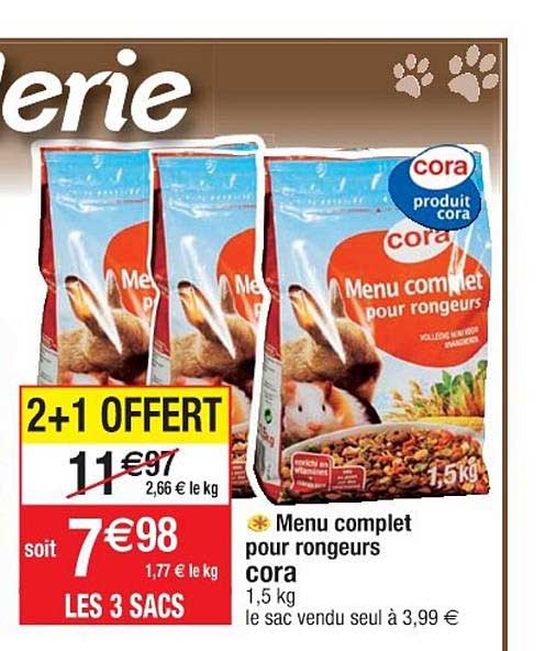 menu complet pour rongeurs cora