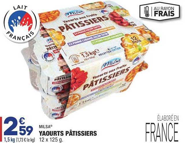 milsa yaourts pâtissiers