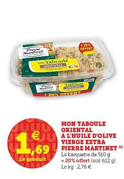 mon taboulé oriental à l'huile d'olive vierge extra pierre martinet