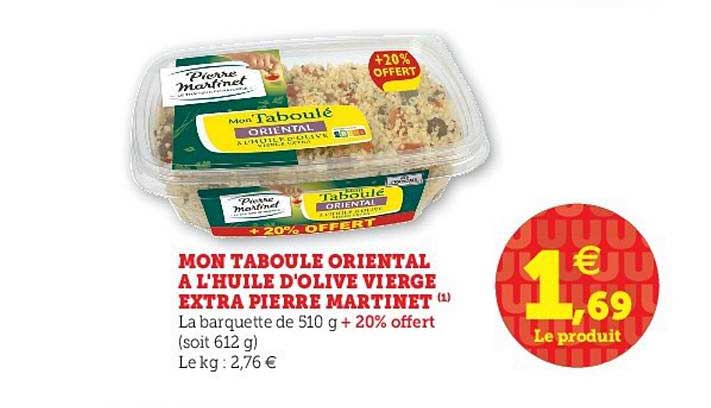 mon taboulé oriental à l'huile d'olive vierge extra pierre martinet