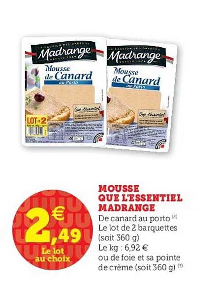 mousse que l'essentiel madrange