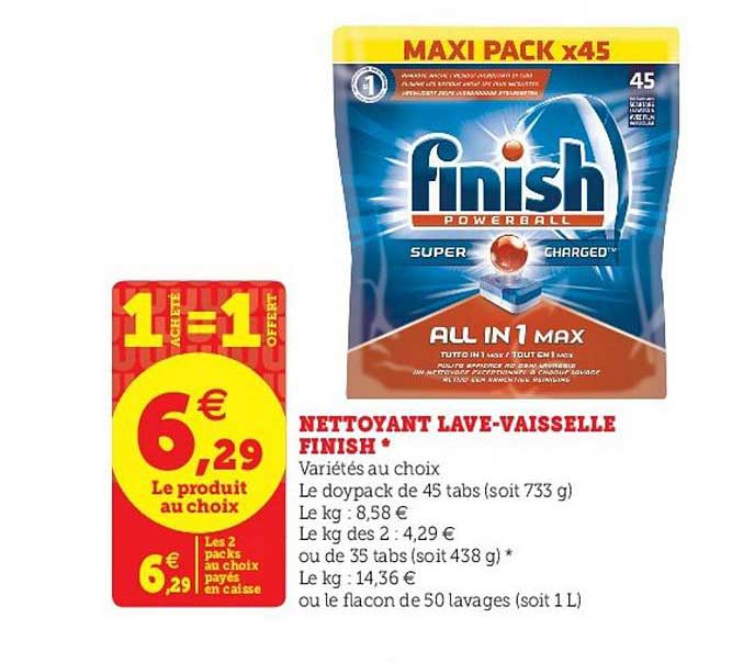 nettoyant lave-vaisselle finish