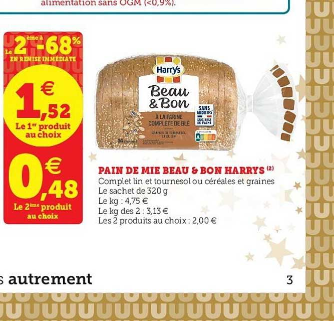 pain de mie beau & bon harrys