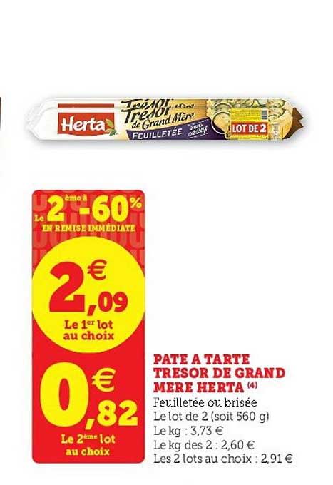 pâte à tarte trésor de grand mère herta