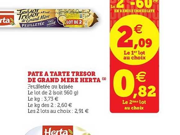 pâte à tarte trésor de grand mère herta