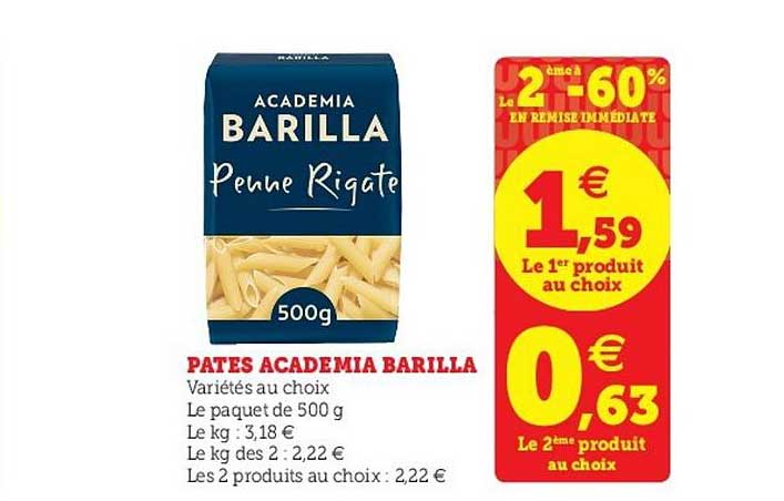 pâtes academia barilla