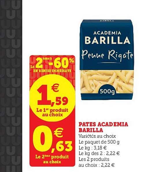 pâtes academia barilla
