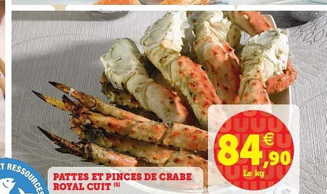 Pattes Et Pinces De Crabe Royal Cuit