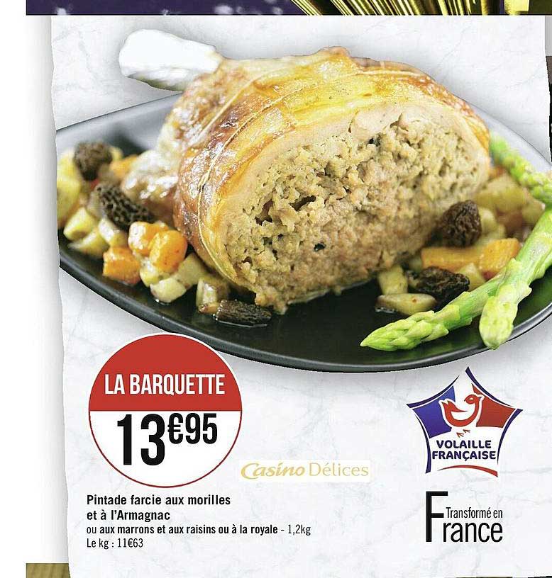 pintade farcie aux morille et à l'armagnac