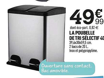 poubelle de tri sélectif 40