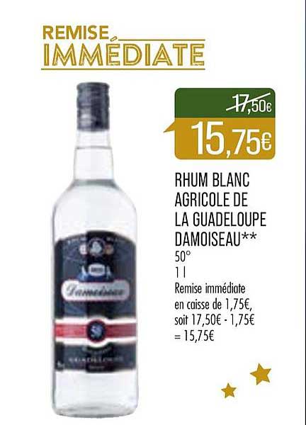 Rhum Blanc Agricole De La Guadeloupe Damoiseau