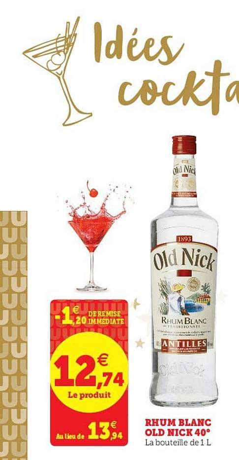 rhum blanc old nick 40°