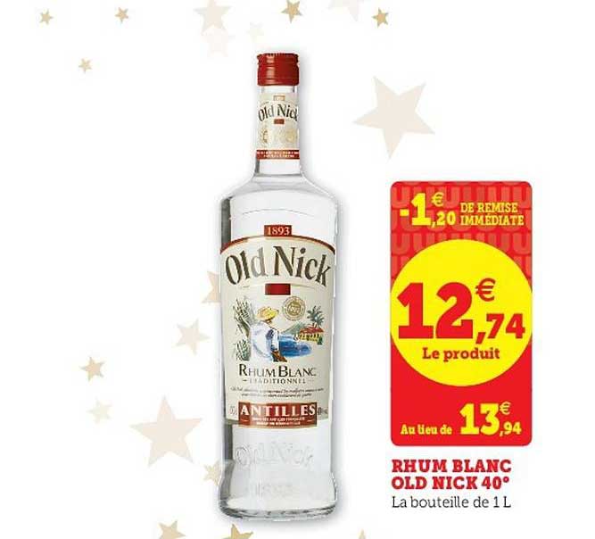 Rhum Blanc Old Nick 40°