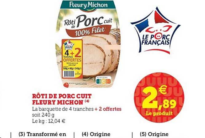 rôti de porc cuit fleury michon