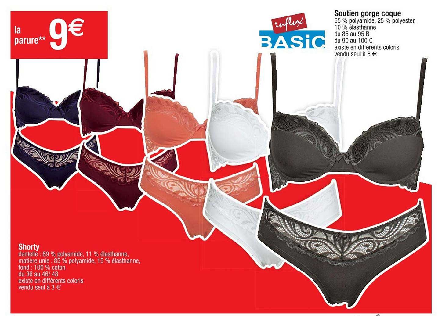 soutien gorge coque influx basic , shorty