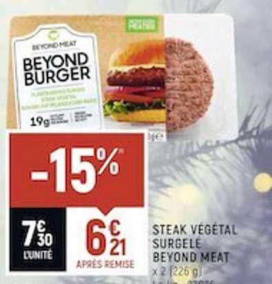 steak végétal surgelé beyond meat