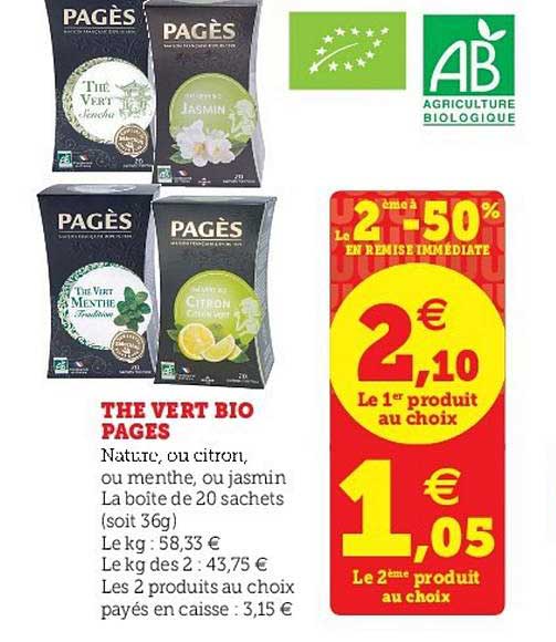 Thé Vert Bio Pagès