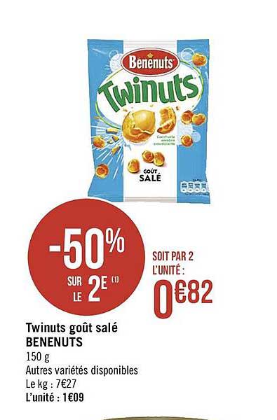 Twinuts Goût Salé Benenuts