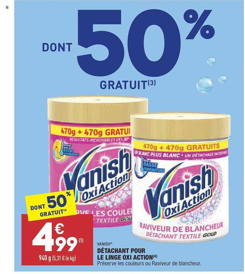 vanish détachant pour le linge oxi action