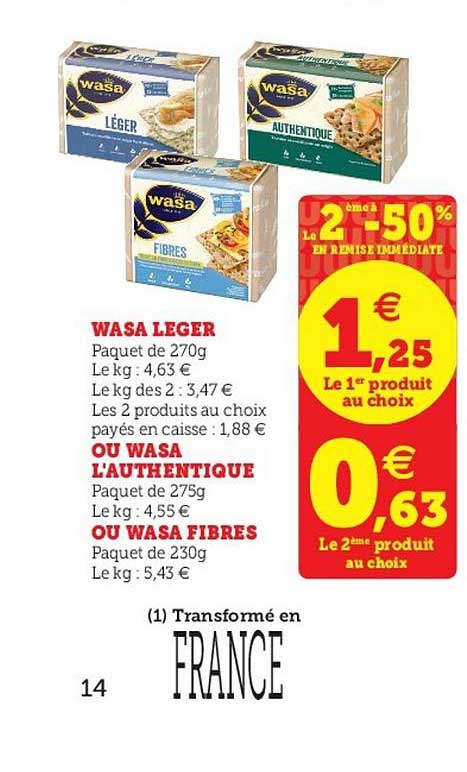 Wasa Leger Ou Wasa L'authentique Ou Wasa Fibres