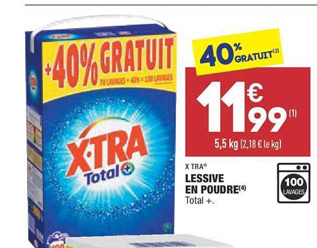 x tra lessive en poudre