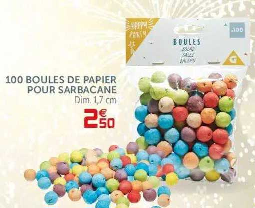 100 Boules De Papier Pour Sarbacane