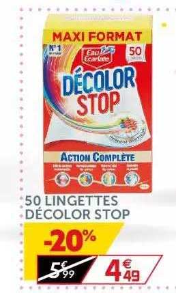50 lingettes décolor stop