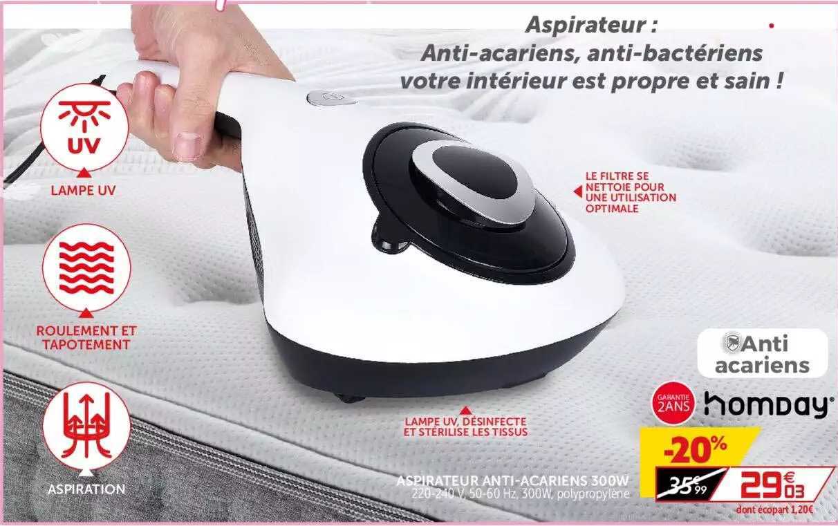 aspirateur anti-acariens 300w