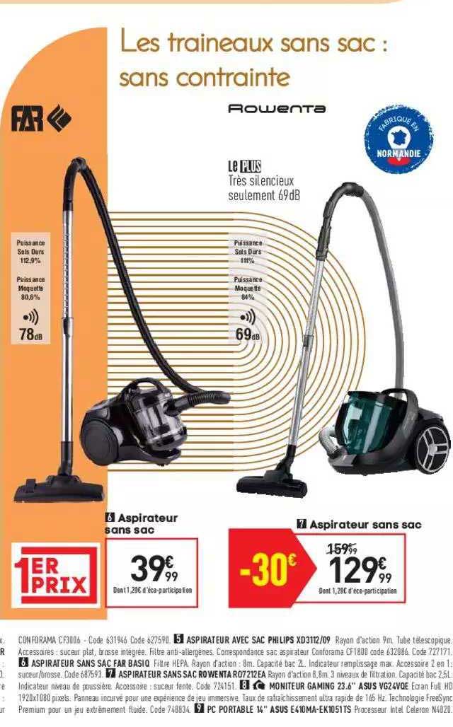 Aspirateur Sans Sac Far, Aspirateur Sans Sac Rowenta