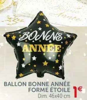 ballon bonne année forme étoile dim. 46x40 cm