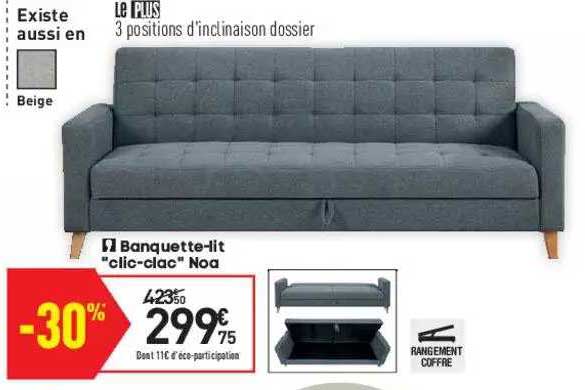 Banquette-lit "clic-clac" Noa