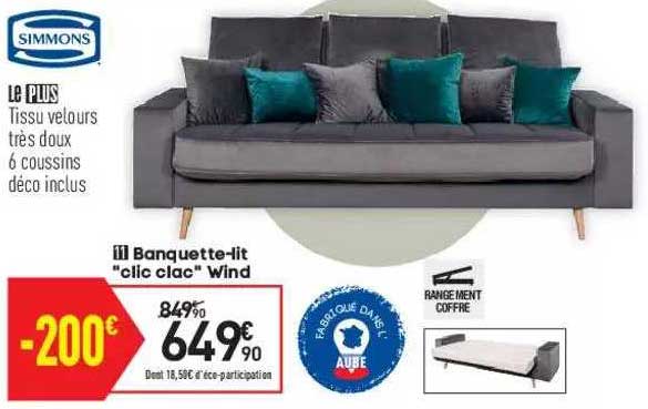 banquette-lit "clic clac" wind simmons