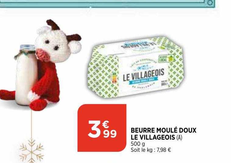 beurre moulé doux le villageois