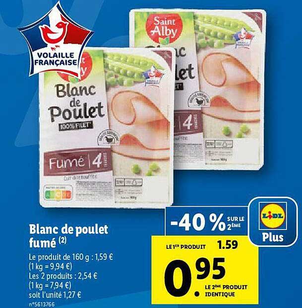 blanc de poulet fumé saint alby