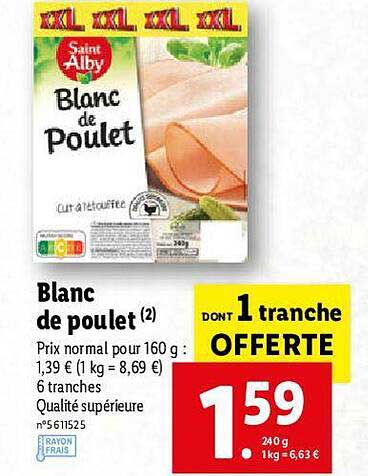 blanc de poulet saint alby