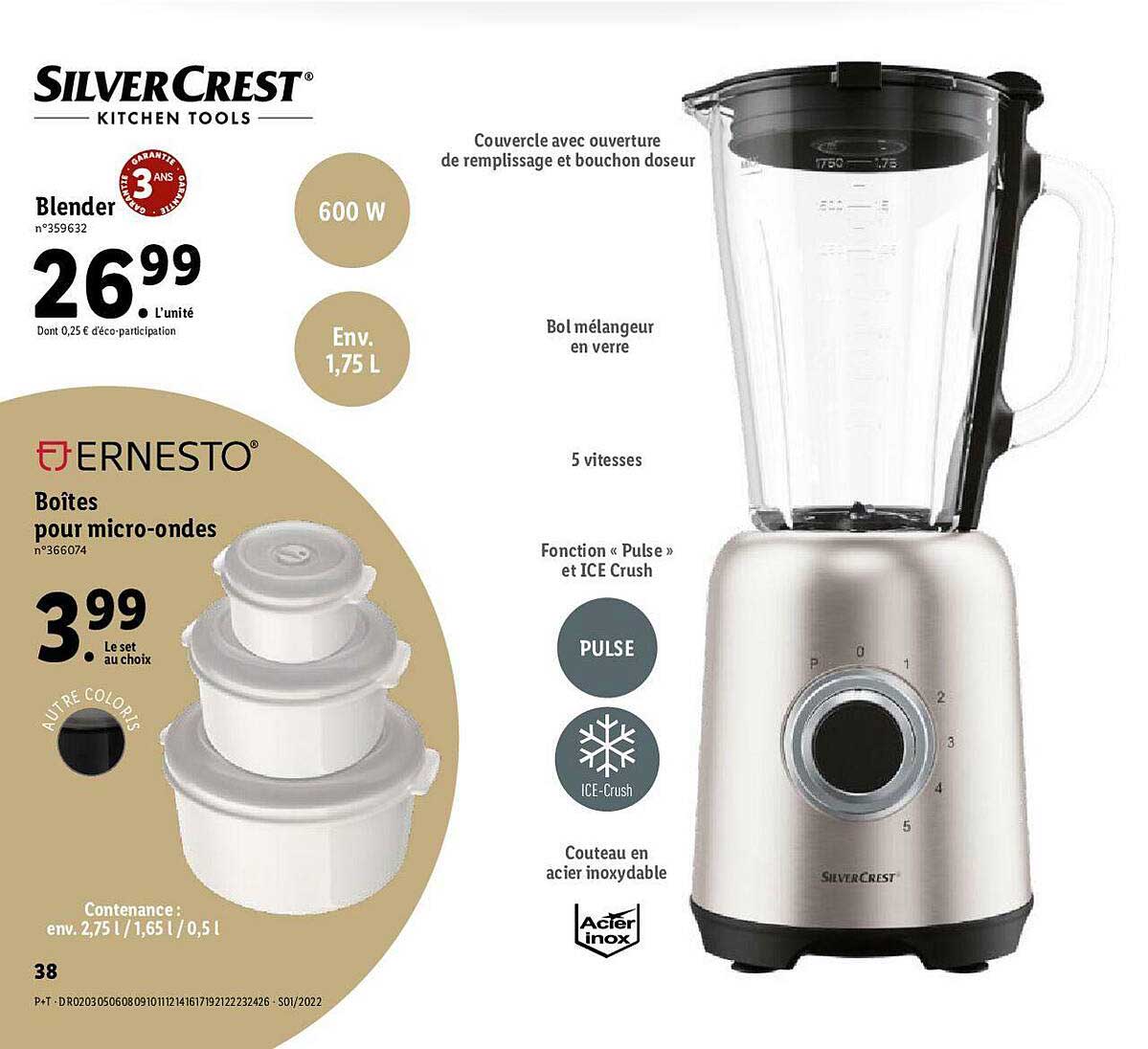 boîtes pour micro-ondes ernesto