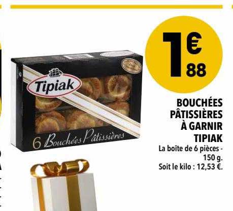bouchées pâtissières à garnir tipiak