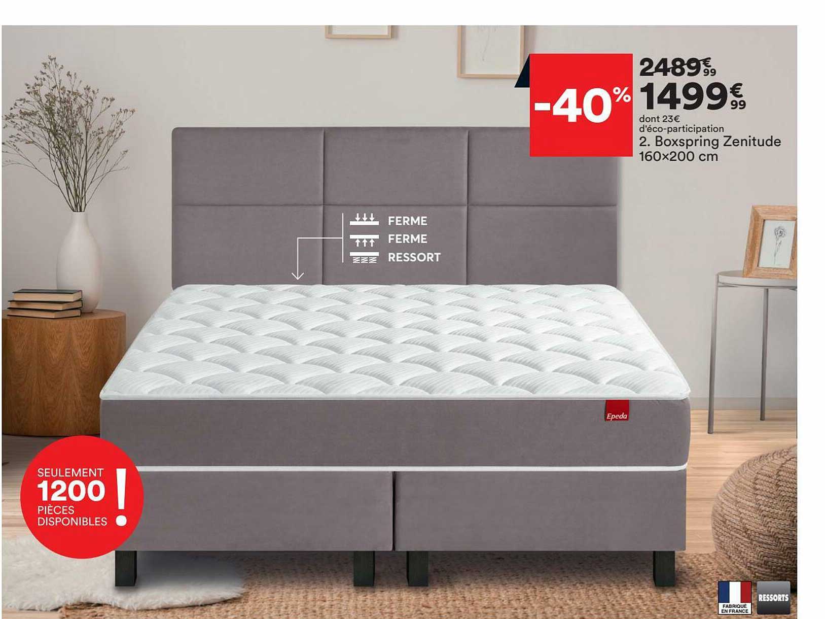boxspring zenitude 160x200 cm