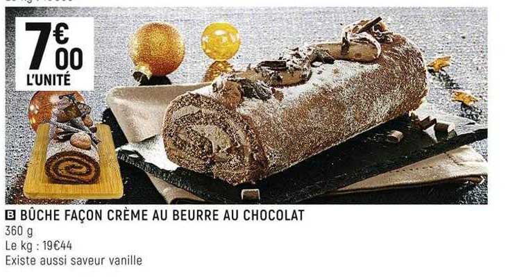 bûche façon crème au beurre au chocolat