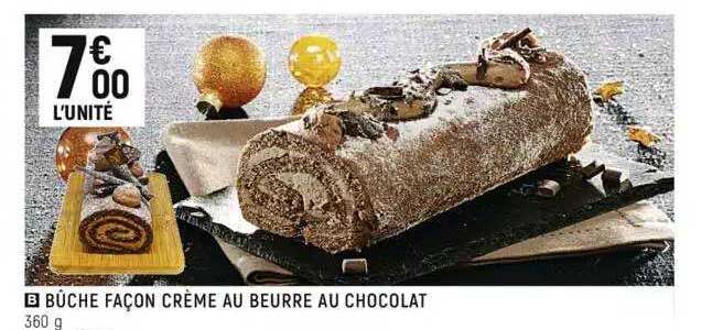 bûche façon crème au beurre au chocolat