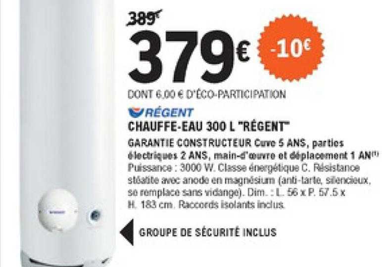chauffe-eau 300 l "régent"