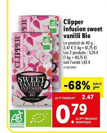 Clipper Infusion Sweet Vanilli Bio