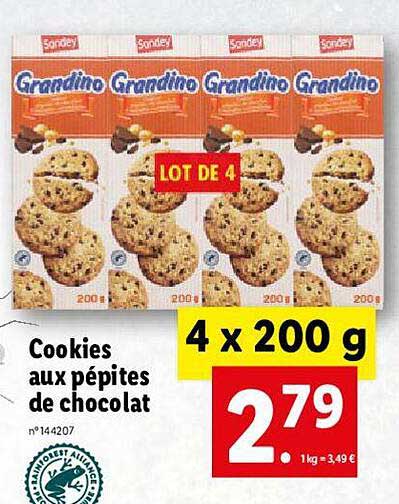 Cookies Aux Pépites De Chocolat Sondey