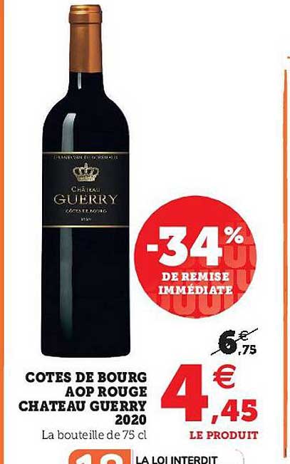 côtes de bourg aop rouge château guerry 2020