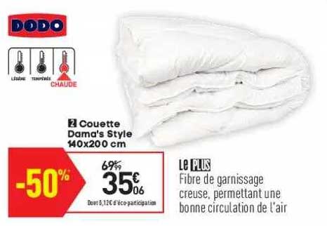 couette dama's style 140 x 200 cm dodo