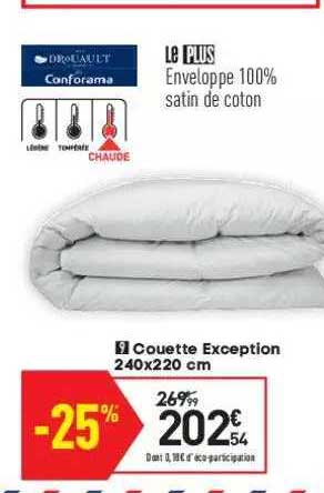 couette exception 240 x 220 cm