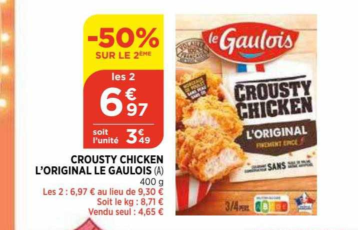 crousty chicken l'original le gaulois