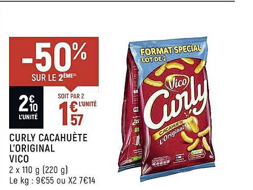 Curly Cacahuète L'original Vico