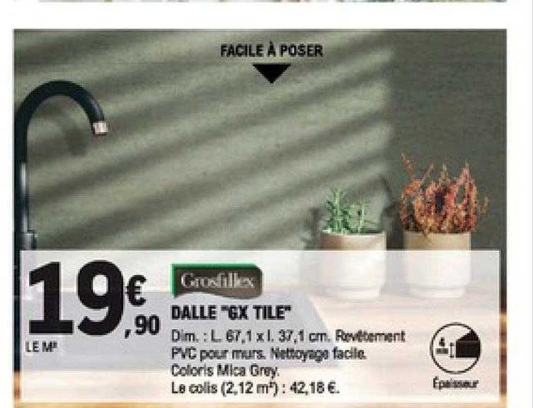 Dalle "gx Tile" Grosfillex